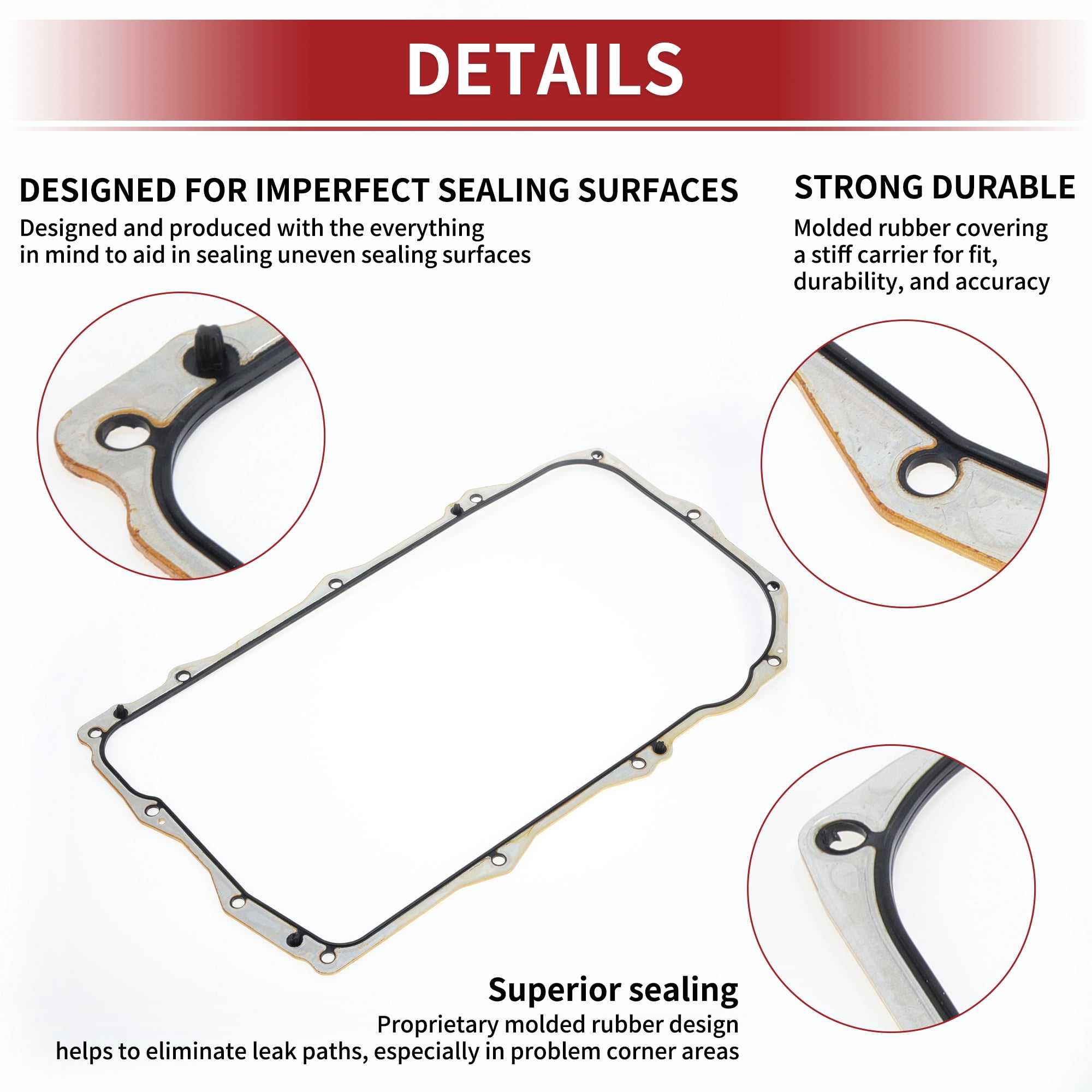 Car Oil Pan Gasket Car Transmission Oil Pan Gasket Engine Oil Pan Gasket Seal No.68362042AA for Jeep Wrangler 2018-2024 for Jeep Gladiator 2020-2024