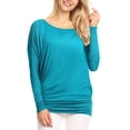 thumbnail image 2 of Made by Johnny Women's Batwing Long Sleeve Top M JADE, 2 of 6