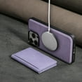 thumbnail image 6 of Allytechgroup Case for iPhone 13 with Detachable Cards Holder, RFID Blocking 2 In 1 Wallet Case with Stand Support Wireless Charging Shockproof Magnetic Back Cover for Women Men, Purple, 6 of 10