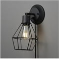 thumbnail image 2 of Hampton Bay Bryson 1-Light Matte Black Wall Sconce, 2 of 9