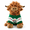 Green Sweater, variant on ReedCA Christmas Highland Cow Plush Toy, 11 in, Green Sweater