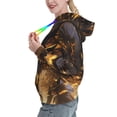 thumbnail image 2 of Salouo Cool Black Gold Dragon Pattern Hoodie Sweatshirts for Women, Autumn Pullover Hoodie Workout Sweat Women's Long Sleeve Preppy Sweatshirts-XX-Large, 2 of 7