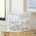 thumbnail image 4 of Gracious Living 2-Drawer Desktop and Countertop Organizer Drawer Set, White/Clear, 4 of 12