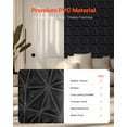thumbnail image 4 of VEVOR 3D Wall Panels,33-Pack 11.81 x 11.81 in PVC Modern Art Minimalist Diamond Tiles, 32 Sq.Ft Coverage Accent Wall Panel, Interior Home Decor for Ceiling, Bedroom,Living & Gaming Room, Matte Black, 4 of 9