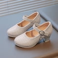 thumbnail image 2 of Staki Princess Shoes Toddler Toddler Little Girls Mary Jane Ballerina Flats Shoes Slip-on School Party Dress Shoes Beige,2 Big Kid, 2 of 9