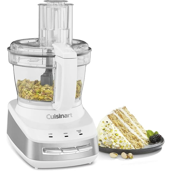 10-Cup Multifunctional Food Processor,BPA Free,with Control Paddles, White and Stainless