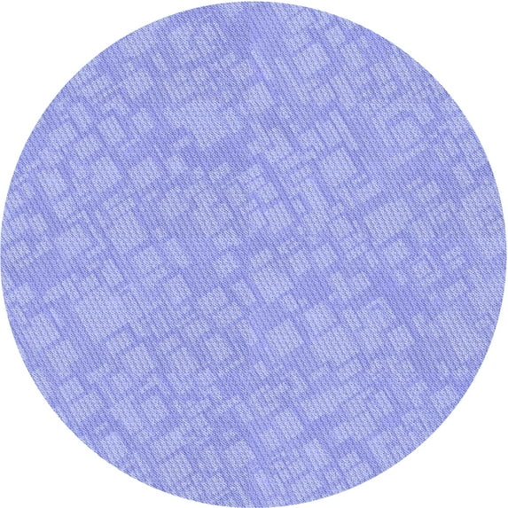 Ahgly Company Indoor Round Patterned Light Slate Blue Area Rugs, 6' Round