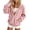 Pink, variant on SNKSDGM Girls 3-15Y Solid Ribbed Full Zip Up Hoodie Jacket, Long Sleeve Loose Sweatshirt Cardigan With Side Pockets Kids Casual Fashion Outerwear Black 13-15 Years
