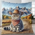 thumbnail image 4 of Welcome Fall Western Cowboy Exotic Shorthair Enjoys Majestic Autumn Quilt Blanket Cat Lover Kitten Owner Gifts Cozy Comforter Throw Blanket - 01007, 4 of 5