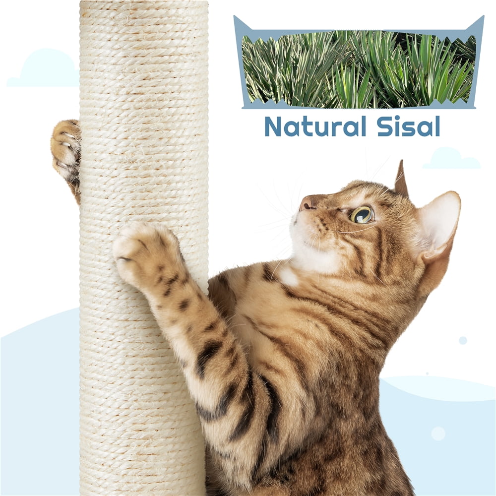 Alden Design 45.5″H Ocean-themed Cat Tree Multi-Level Cat Climbing Tree Cat Tower