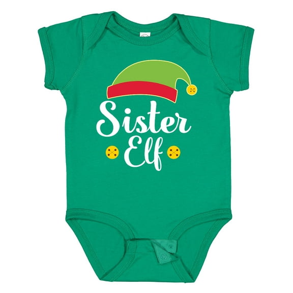 Inktastic Christmas Sister Elf Holiday Girls Baby Bodysuit
