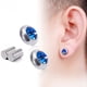 thumbnail image 1 of Pendientes de diamantes de colores no alergénicos, pendientes de acero inoxidable para hombres y mujeres, pendientes sin perforaciones, pendientes de acero de titanio, 1 of 5