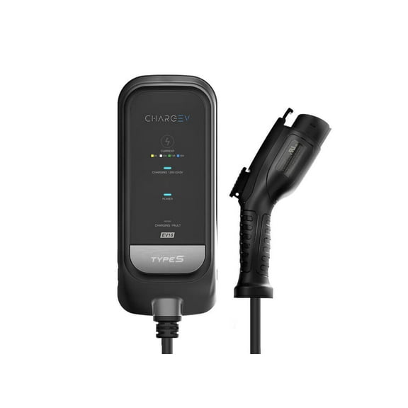 TYPE S 16A Level 1 EV Charger – 120V Portable Home EV Station, Adjustable Amps (6A-16A), J1772 Connector, 24.6ft Cable, Plug & Charge, Weatherproof – Reliable Overnight Charging for All EVs & PHEVs