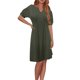 thumbnail image 1 of WILLBEST Vestido Largo De Verano Para Mujer, Manga Corta, Cuello En V, Cintura Plisada, Faja, Color Liso, Manga Corta, Informal, Suelto, Cuello En V, 1 of 3