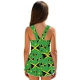 thumbnail image 2 of FOR U DESIGNS Girls One Piece Swimsuit with Skirt Sleeveless Summer Swimwear Skirted Bathing Suit for Kids 3-13 Years, Jamaica Flag, 2 of 7