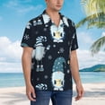 thumbnail image 5 of Haiem Gnome and Snowflakes Printed Hawaiian Shirt for Men - Men’s Casual Beach Summer Shirts - Stretch Fabric with Modern Fit-X-Large, 5 of 9