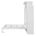 thumbnail image 2 of Voqoomkl Full Murphy Bed with Shelves and Under Bed Storage, Solid Wood/MDF (White), 2 of 9