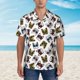 thumbnail image 2 of Fotbe Bulldog Sunglasses Face Camisa Hawaiana para Hombre Unisex – Camisa Casual de Verano con Botones de Manga Corta de Algodón y Lino,Medium, 2 of 7