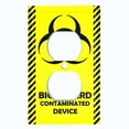 thumbnail image 2 of Metal Light Switch Plate Cover Yellow Contaminated Biohazard Sign SGN002, 2 of 13