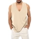 thumbnail image 1 of Hombres Casual Sólido Cuello Redondo Deportes Fitness Sin Mangas Camiseta Sin Mangas Camiseta Pompotops  oipoqjl30430, 1 of 8
