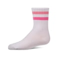 thumbnail image 4 of MeMoi Kids Ribbed Double-Stripe Cotton-Blend Varsity Crew Socks - Girls - Female, 8, Green, 4 of 11