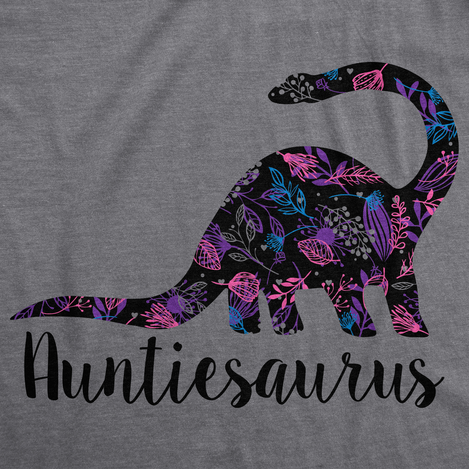 Womens Auntiesaurus T Shirt Funny Kids Gift for Aunt Cute Graphic Dinosaur Top Womens Graphic Tees - image 2 of 10