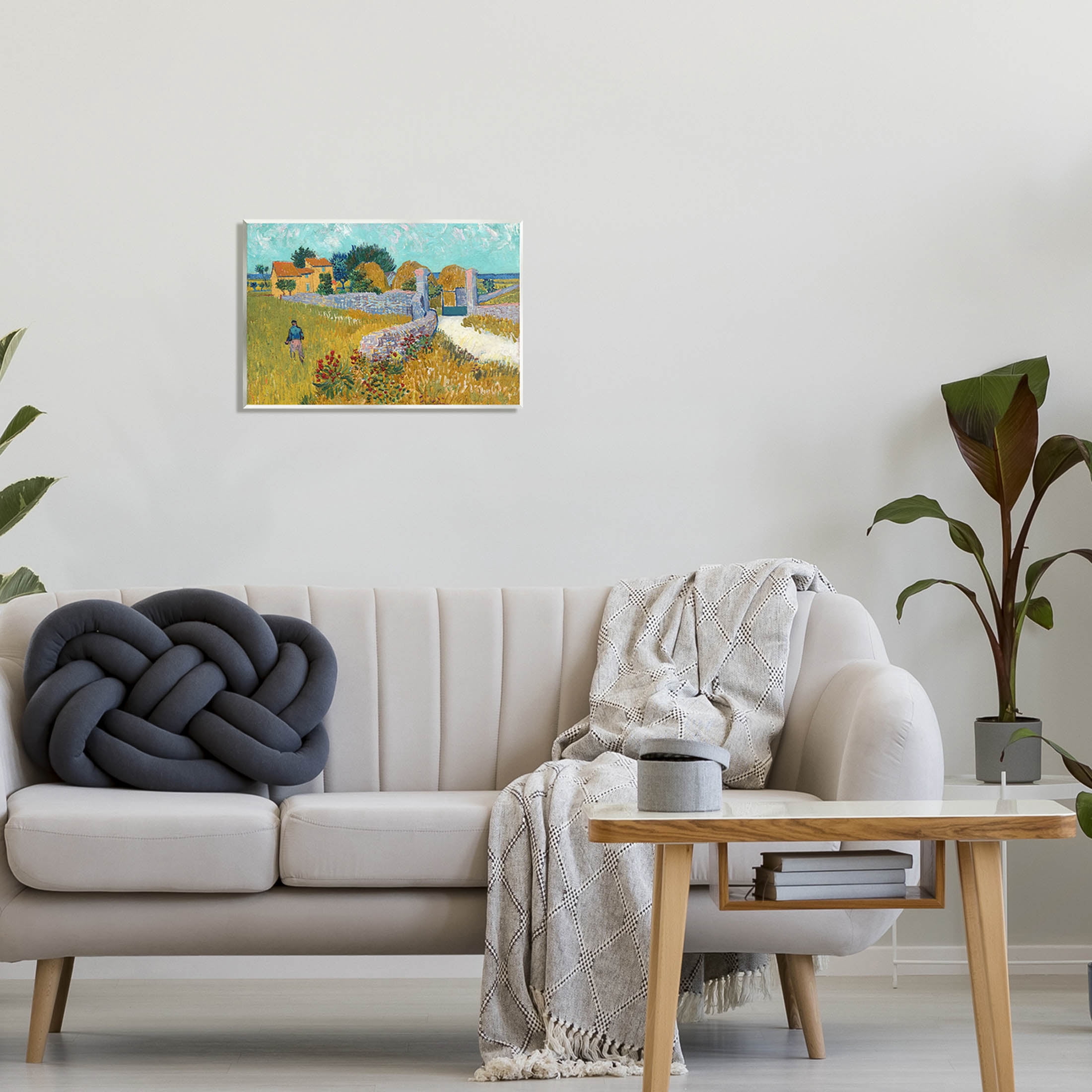 Farmhouse In Provence Van Gogh Scene Landscape Painting Unframed Art Print Wall Art