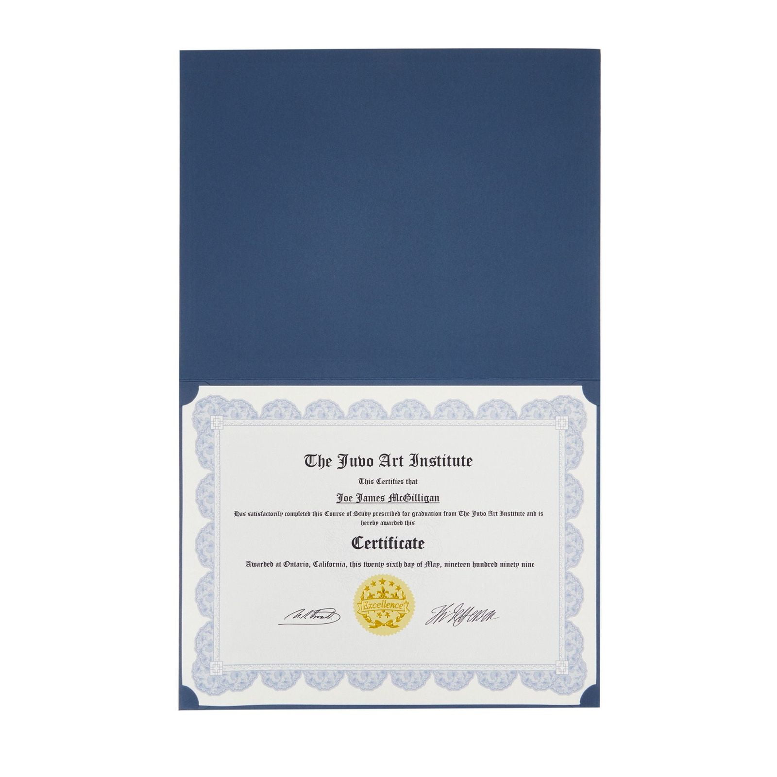 Buy 24 Pack Navy Blue Certificate Holders and Letter Size Diploma Award Paper with Gold Seals