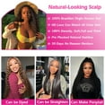 thumbnail image 3 of Deep Wave Lace Front Wigs 28inch Human Hair Wigs 180% Density 4X4 HD Transparent Lace Closure Human Hair Wigs for Black Women Glueless with Baby Hair Natural Color, 3 of 7