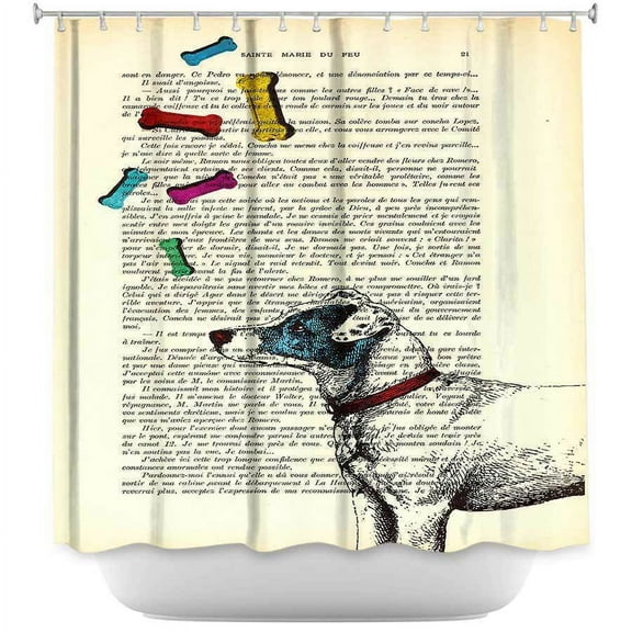 Shower Curtains - DiaNoche Designs by Madame Memento - Jack Russell