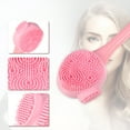 thumbnail image 2 of Unique Bargains Silicone Facial Cleansing Brush Multifunction Handheld Face Scrubber for Face Skincare Pink 6.30"x1.57", 2 of 7