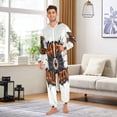 thumbnail image 5 of IAUYY Unisex Adult Onesie Pajamas Ultra-Soft Crystal-Soft Fabric, Halloween Adult Onesie Pajamas Adults,With a Zipper Plus Size Onesie Pajamas, Orange Eyeball Pattern, 5 of 7