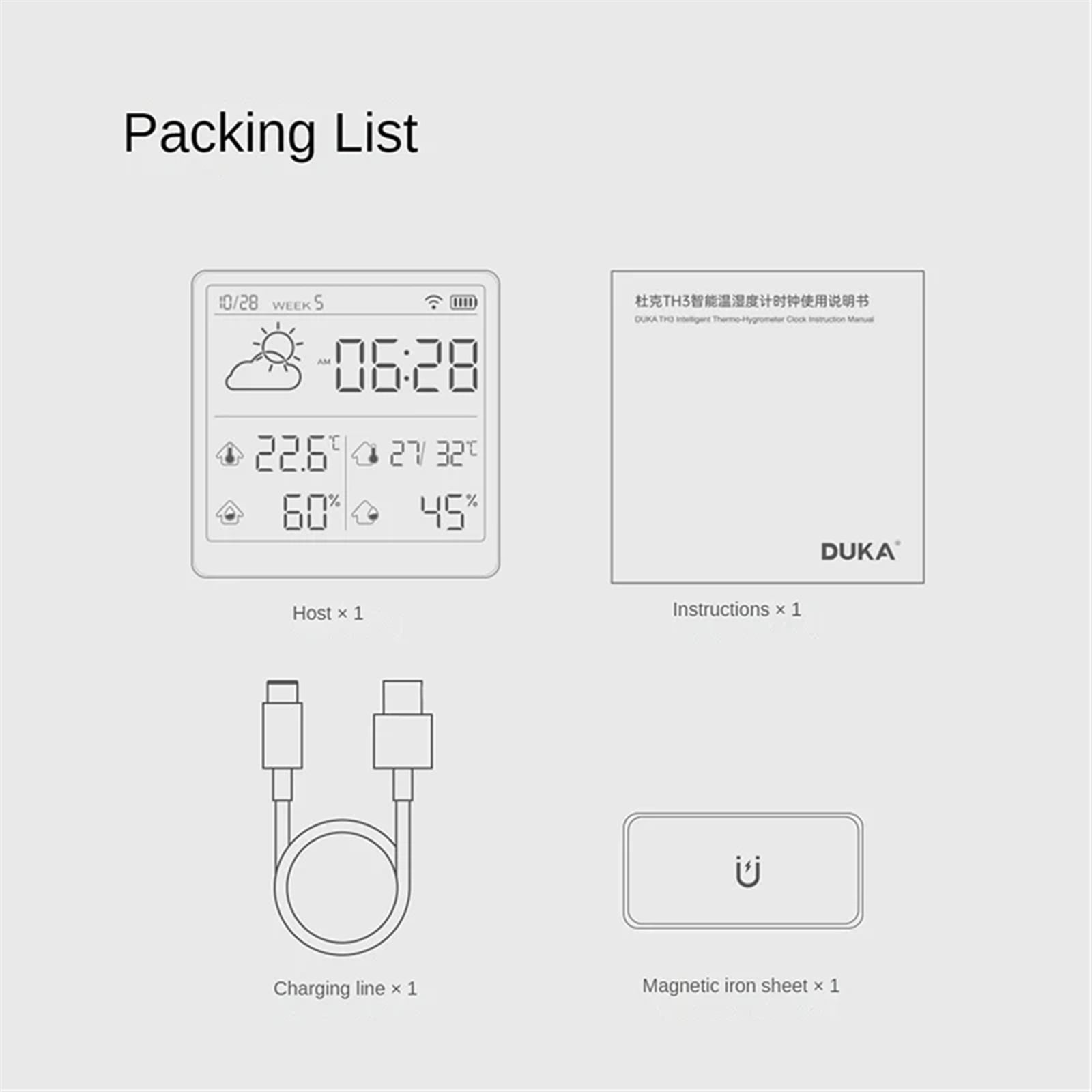 Electronic Temperature Humidity Sensor Smart Electric Digital Hygrometer Thermometer Clocks Weather Station Mini ,High Precision