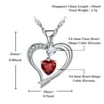 thumbnail image 2 of 18k White Gold Plated Love Arrow Birthstone Pendant Necklace Women Jewelry, 2 of 6