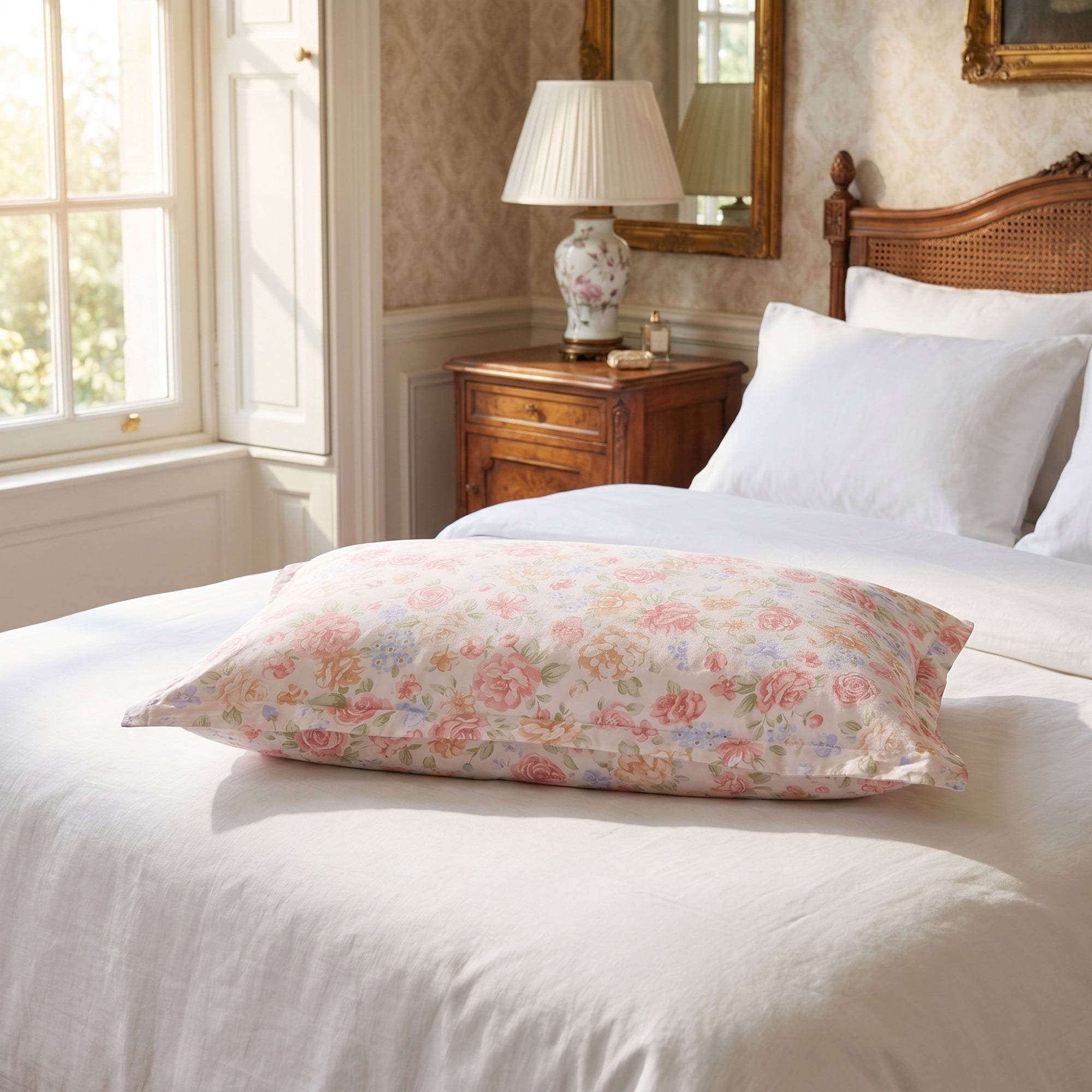 Unique Bargains 2Pcs Wrinkle Resistant Durable Cotton Pillowcase Queen Color D