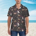 thumbnail image 5 of Picia French Bulldogs Gentle Cotton Regular Fit Short Sleeve Casual Hawaiian Shirt for Men-Medium, 5 of 8