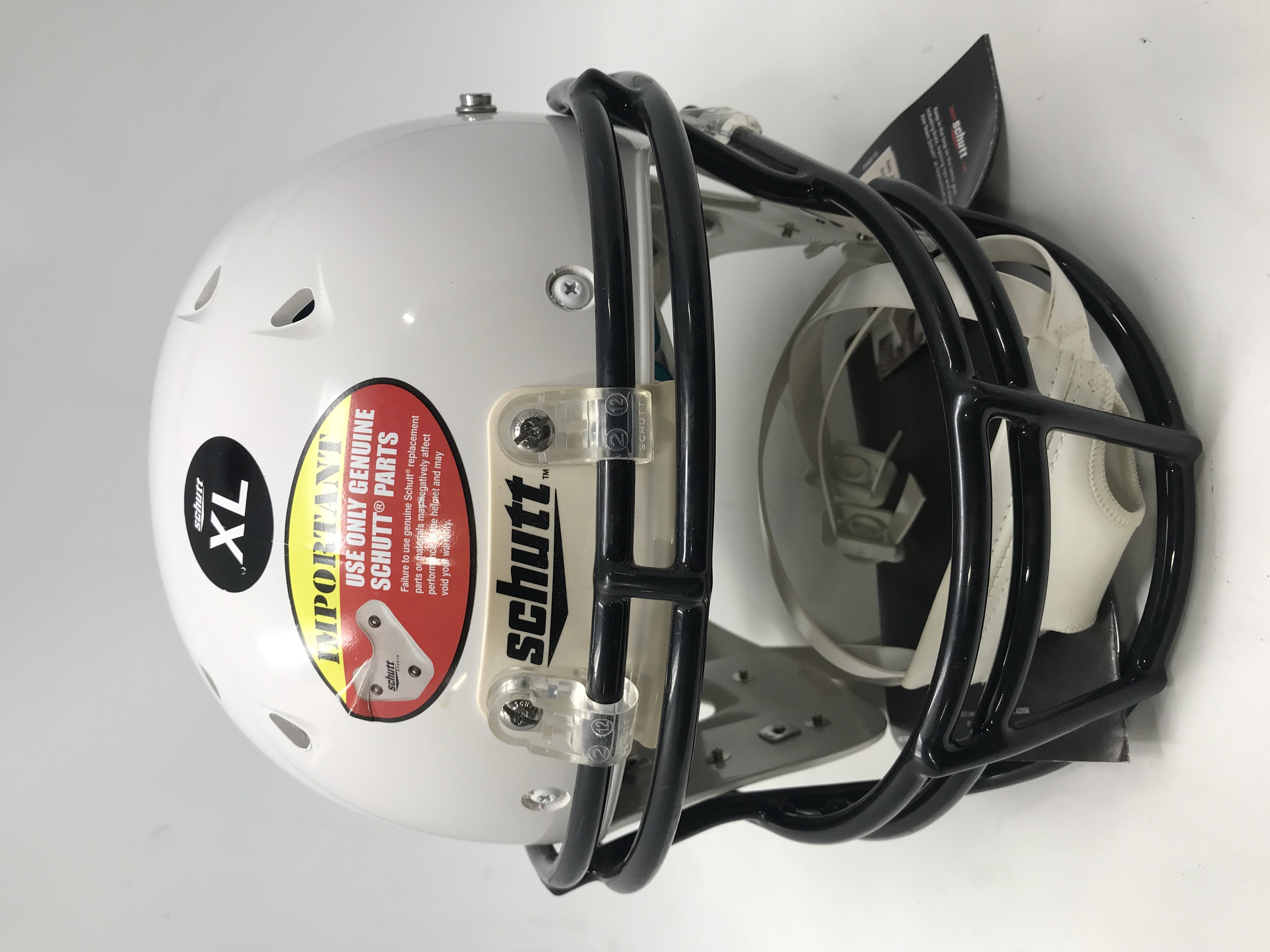 New Schutt Recruit Hybrid Youth XLarge Football Helmet White/Black