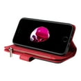 thumbnail image 5 of Multifunctional Case for iPhone 7 Plus, iPhone 8 Plus,9 Credit Cards Holder with Wrist Strap, Premium PU Leather Zipper Wallet Purse Magnetic Flip Phone Cover For iPhone 8 Plus/7 Plus, Red, 5 of 12