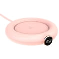 thumbnail image 1 of yuksok Electric Cup Heater Coaster Tea Coffee Heater Coasters Pad for Candle Desk Use Pink, 1 of 9