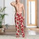 thumbnail image 2 of Balery Rose Flowers Pantalones de pijama para hombre, pijama ultraligero, pantalón de descanso-Medium, 2 of 6