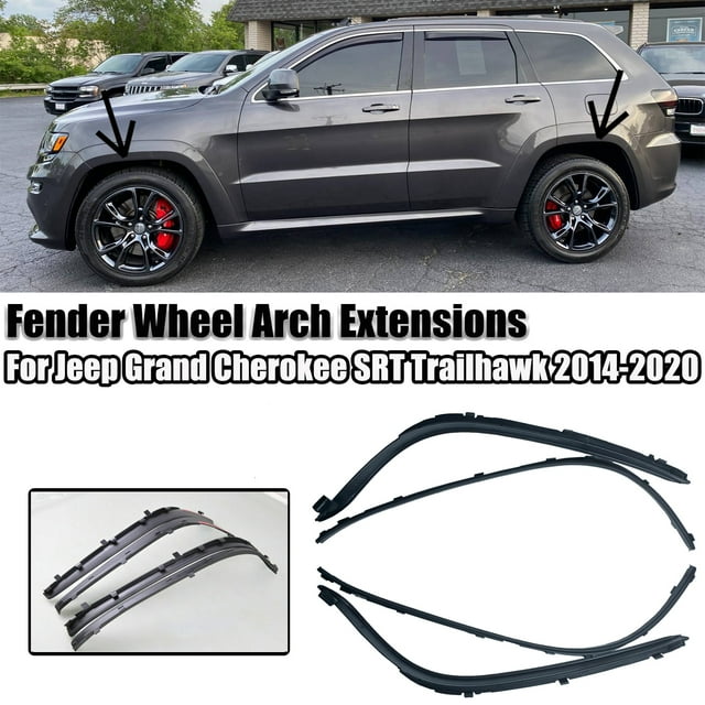 Wheel Fender Mudguard Eyebrow Arch Extensions For Jeep Grand Cherokee Trailhawk 2012-2021 2020 2019 2018 2017 2016