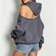 thumbnail image 6 of CAIXIA Cold Shoulder Womens Hoodies Fall Pullover Lined Quality Soft Long Sleeve Sweaters Top Funny Graphic Women's Sweatshirts with Kangaroo Pocket Fall Basic Clothes 2026, 6 of 9