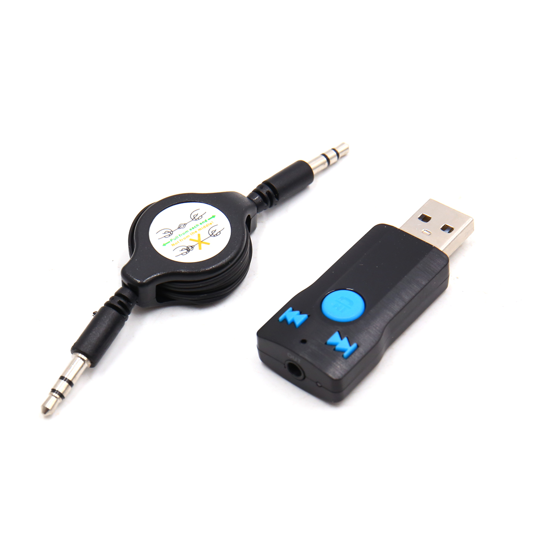 Auto Car Handsfree USB bluetooth MP3 Audio Receiver Adapter w 3.5mm AUX Cable Walmart Canada