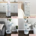thumbnail image 3 of Home-Complete 5 Tier Kitchen Storage Rolling Cart with Wheels (White), 3 of 6