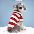 thumbnail image 5 of Small Dog Shirt, Red Striped Xl Pique Knit Dog Shirt, Breathable Polo Pet Top, Short Sleeve Dog Clothes for Small Dogs for Chihuahua Yorkie Schnauzer, 1 Pack, 5 of 6