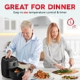 thumbnail image 4 of Horno freidora de aire eléctrica DASH Tasti-Crisp de 2,6 cuartos de galón. Negro - Freidora de aire compacta para alimentos más saludables en minutos Ideal para espacios pequeños - Apagado automático Dash NA, 4 of 9