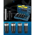 thumbnail image 6 of Locking Lug Nut Removal Tool-6 Pieces Deep Lug Nut Extractor Set,Stripped Lug Nut Remover 1/2" Drive,17/19/ 21/ 22MM Wheel Lock Removal Kit for Broken Bolts and Nuts$$Tools & Hardware, 6 of 12