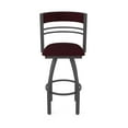 thumbnail image 5 of 860 Hunter 36" Swivel Bar Stool with Pewter Finish and Canter Bordeaux Seat and Back, 5 of 5