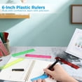 thumbnail image 2 of 100PCS 6-Inch Plastic Rulers, Small Plastic Rulers with Centimeter and Inch Scales, 100-Pack Transparent Plastic Rulers for Students, School Supplies, Office, and Home Use, 2 of 6
