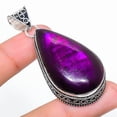 thumbnail image 2 of Natural Purple Labradorite Gemstone 925 Sterling Silver Pendant 2.48", 2 of 2